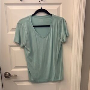 Time and Tru Green Short Sleeve T-Shirt